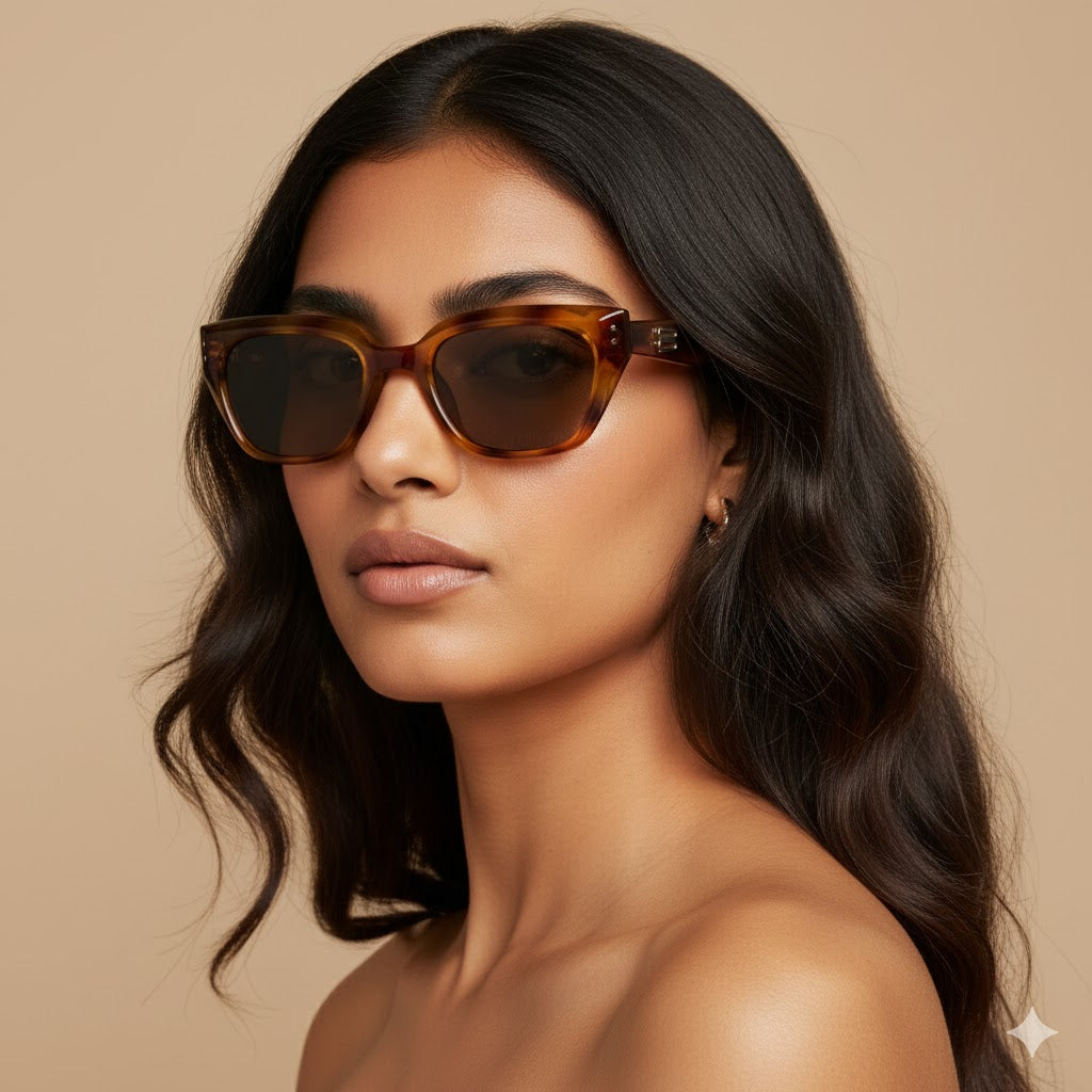 Carmine Kahverengi Leopar Gözlük