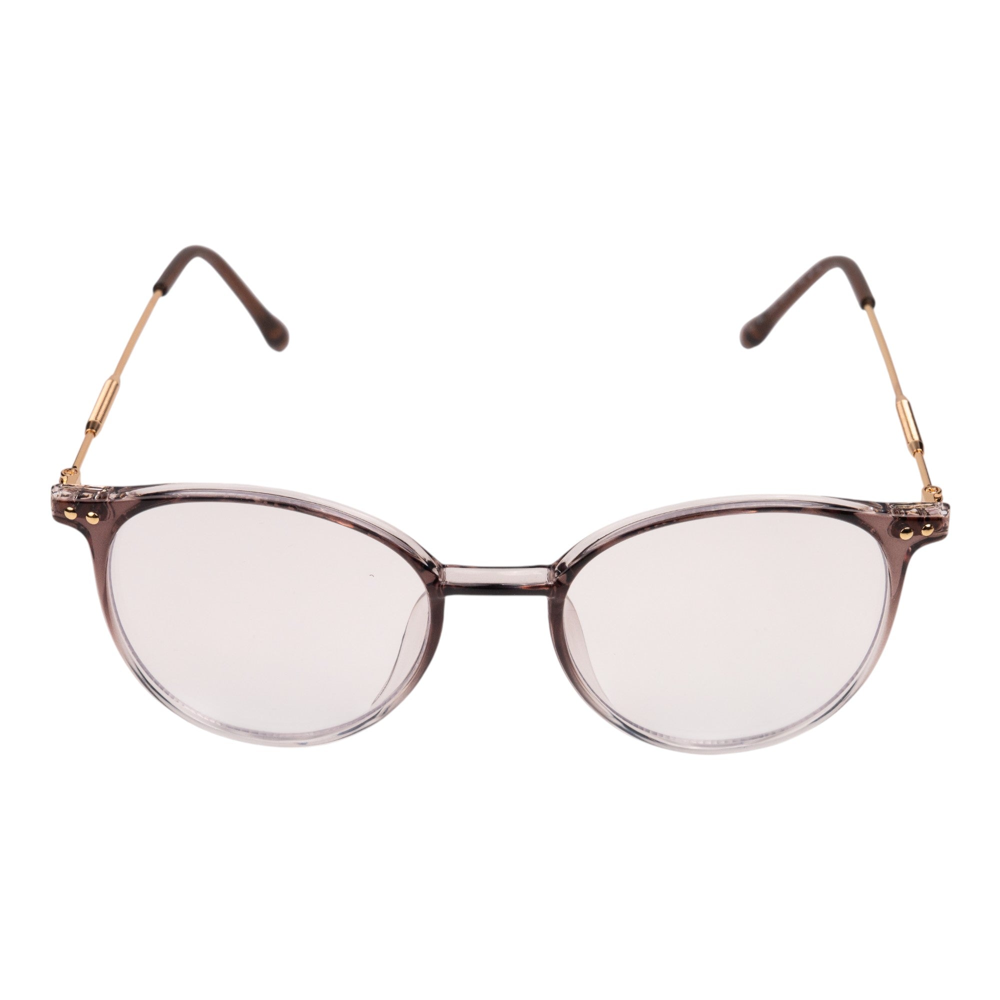 Mavi Ekran Koruma Gözlüğü –Luna  Kahve Şeffaf Gold