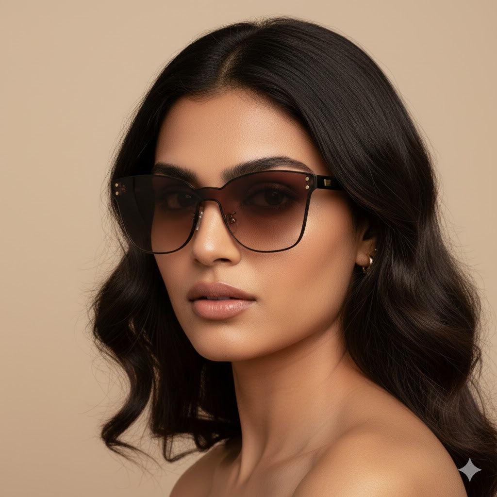 Aura Çerçevesiz Kahverengi Gözlük